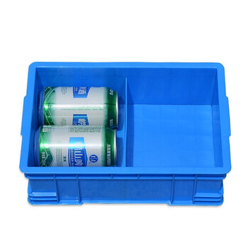 伏兴 分格箱多格塑料收纳盒零件盒周转箱工具箱物料配件盒 蓝色 宽二格350*237*96mm