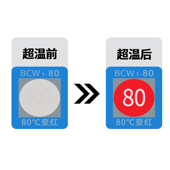 TFN 测温贴 感温贴纸 单片 BCW1-80 一张（25片）