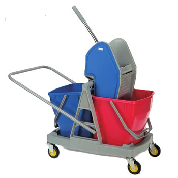 超宝（CHAOBAO）B-045 下压式双桶榨水车 50L酒店拖把清洁车拖把桶挤水拖地桶洗拖把柞水车