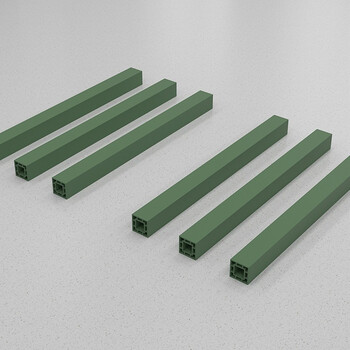 京顿 复合型材枕木仓储用垫木枕木回字形枕木 军绿色200*12*12cm