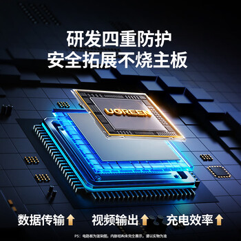 绿联Type-C3.2扩展坞雷电4拓展坞HUB3.2分线转换器10G转接头千兆网口4K@60Hz投屏HDMI适用苹果电脑手机