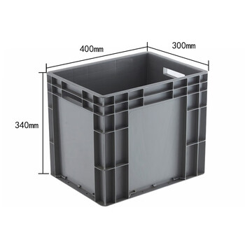 访客 FK 塑料周转箱灰色2号长方形大号周转筐商用工业物流周转框仓库养殖物业运输收纳  10个装