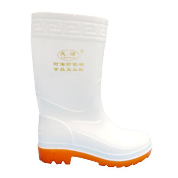 风一顺(FENGYISHUN) 耐油耐酸碱食品卫生靴 雨靴防水靴 白色 508中/高29cm 40码