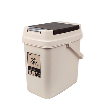 安赛瑞 茶渣桶 塑料按压式方形茶水桶 7L 商用办公室手提垃圾桶 过滤垃圾筒27465