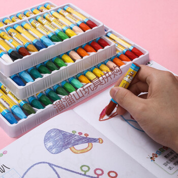 儿童油画棒蜡笔不脏手画画笔幼儿园加画本36色彩笔彩色笔套装12色油画