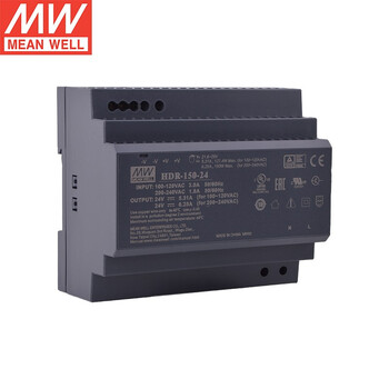 明纬（MEANWELL）开关电源24v HDR-150-24 导轨直流替DR/MDR(150W左右)  6.25A 24V