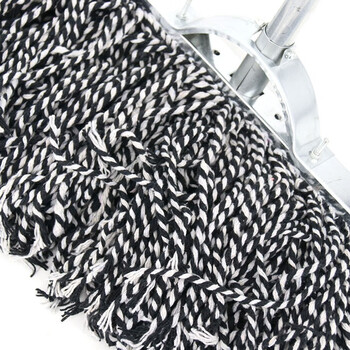 冰禹 尘推平板拖把排拖 黑白40cm加强款钢杆 办公室家政工厂车间商场保洁吸水去污可拆卸(1个装)AB60331 