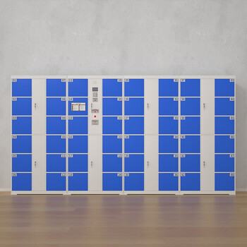 京度电子存包柜商场超市寄存柜单位智能寄存柜储物柜可定制条码款48门