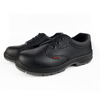 王盾/盾王 1351 6KV绝缘安全鞋牛皮劳保鞋耐磨防滑耐油耐弱酸碱厨房安全鞋定做 41码 黑色 1双