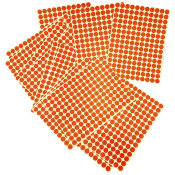 海斯迪克 gnjz-1322 彩色不干胶圆点标签贴纸 圆形铜版色标 10mm红色 2475贴