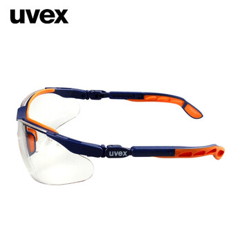 uvex优唯斯 9160265护目镜高贴合度休闲款镜腿可调柔软贴面i-vo安全眼镜蓝橙 定做 1副