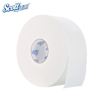 金佰利 适高商用 晶柔单层大卷卫生纸厕纸卷纸550米大盘纸酒店商场企业定制0393-00 1箱12卷装