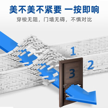 海得曼（Advent）门铃不用电池自发电无线门铃防水家用呼叫器P2-710R