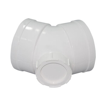 筑华工品 PVC45°弯头（带检查口） 排水管材管件 dn75 一个价