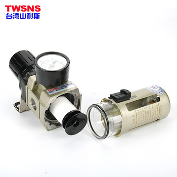 山耐斯（TWSNS）气源处理器过滤器油雾分离器手动自动排水二/三联件系列 铁罩AW3000-03三分手排