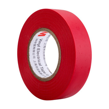 3M 1600# 电工胶带 电气绝缘胶带 PVC电工胶布 无铅耐磨防潮耐酸碱 红18mm*20m*0.15mm 10卷