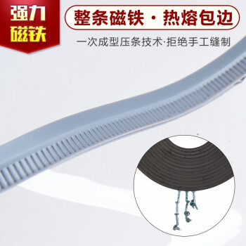 鸣固 ZJ4078磁吸门帘PVC空调帘磁铁透明自吸帘商场保温隔断免打孔 灰色 1.6厚度赠配重 宽45cm*2.3米高  