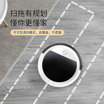 密林 RS9 遥控扫地机器人扫地拖地吸尘三合一4种工作模式遥控操作 黑白色