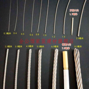 12油丝绳丝绳柔软细软钢丝绳小超柔软油性升降晾衣架绳线更换超细定制