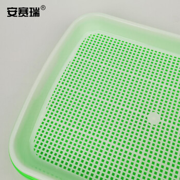 安赛瑞 芽苗菜盘 双层芽苗菜育苗盘小麦水培植盆育苗盆双层多功能芽菜盘 内盘32.3×23.5×3.6cm 绿色 530515