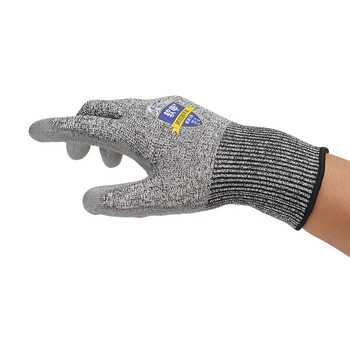 登升#659防切割手套 软铠甲PU涂掌欧标5级抗撕裂耐磨工作防滑防刺穿劳保防护手套 1付