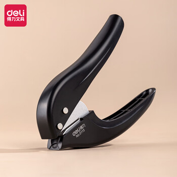 得力(deli)φ6mm可打10页手握式省力单孔打孔器打孔机 颜色随机0115