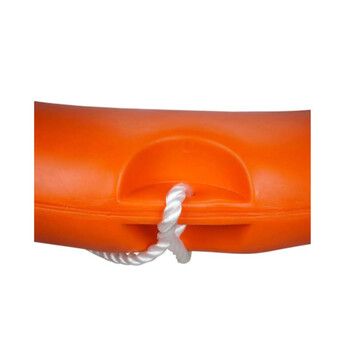 元汗235成人救生圈带抓绳反光 2.5KG 专业救生浮圈实心加厚塑料圈内河公海救生用 定制