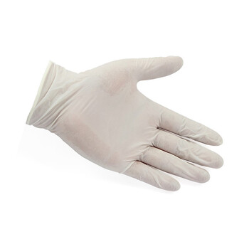 代尔塔（Deltaplus）201372 V1310一次性带粉乳胶防化手套餐饮乳制品加工 定做 9.5码 100只/盒