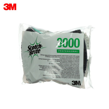 3M 强力型海绵擦天然木浆棉百洁布 大块通用北美进口 商用酒店食堂清洁 单片装