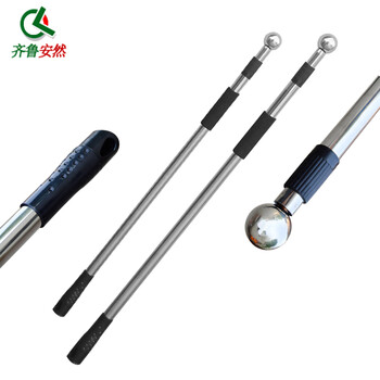 齐鲁安然 旗杆 伸缩旗杆 不锈钢手持旗杆 运动会手举旗杆【银色旗杆一根 2米】不含旗