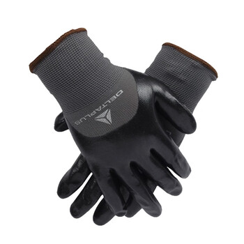 代尔塔（Deltaplus）201718 VE713舒适型丁腈3/4涂层手套无缝尼龙针织耐油磨损防滑 定做 8码 10副