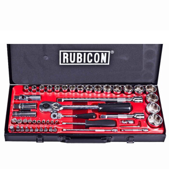 罗宾汉（RUBICON）套筒扳手1/4棘轮扳手1/2火花塞套筒RGS-053内六角扳手螺丝批套筒螺丝刀套装 53件套
