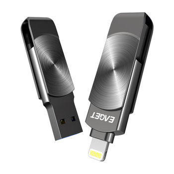 忆捷（EAGET）128GB Lightning USB3.0苹果U盘i66苹果官方MFI认证一键备份iphone/ipad手机电脑两用优盘