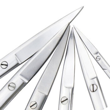 冰禹 BY-103 实验用剪刀 不锈钢实验室剪 手术剪刀 弯尖10cm