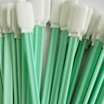 百舸 无尘棉签 工业无尘布头棉签 无尘布擦拭棒 净化防静电扁头棉棒 光学镜头擦拭棒 超细纤维棉棒 100支/包