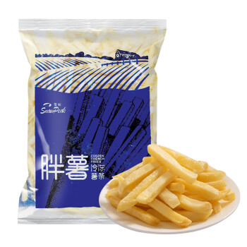 雪川胖薯 3/8冷凍粗薯條 2kg 1袋 原味  國產薯條 方便速食菜（早餐 午餐 晚餐 夜宵）炸雞西餐小食