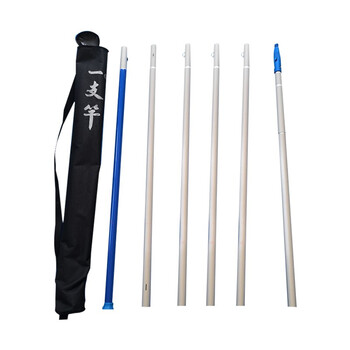 久洁便捷式伸缩杆钛合金光伏清洁擦玻璃清洁器加长杆高处加长清洁工具9米6节加长杆