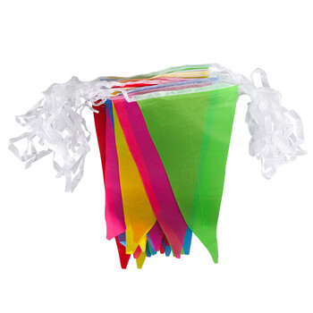 朋力安三角彩旗30米长60面小彩旗户外施工现场工地庆祝彩旗婚礼现场生日聚会彩旗