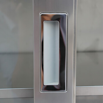 京顿JINGDUN 304不锈钢文件柜办公资料柜档案柜不锈钢财务凭证票据带锁玻璃储物柜 304通双节