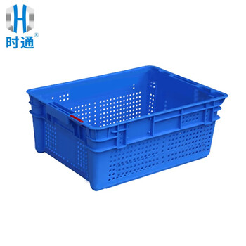 时通塑料筐错位箩错位筐堆叠筐套子筐加厚蔬菜水果箩筐海鲜水产框周转筐子错位筐400-160
