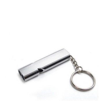 百舸 应急求生哨救生哨口哨 户外野营训练哨八哥玩具 宠物高频小哨子篮球裁判 金色/银色双管口哨随机发货