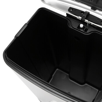 科力邦（Kelibang）不锈钢垃圾桶 脚踏方桶大号带盖分类垃圾桶户外环保可回收垃圾箱 30L KB1084 本色