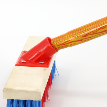 卫洋 WYS-348 木柄彩丝硬毛地刷 物业长杆刷瓷砖地板卫生间刷子 25CM