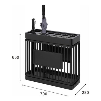 迪恩斯（DEANS）雨伞架酒店大堂高档商用雨伞收纳放伞架售楼部雨伞放置架公司银行雨伞存放架 J-53黑色烤漆