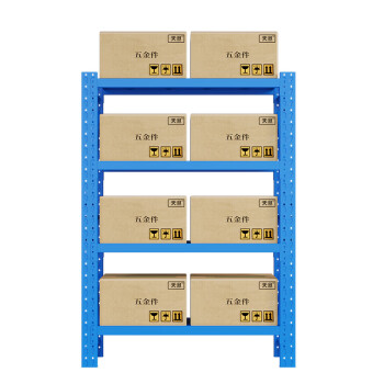 天旦钢制货架TD-H1041多层储物架仓库货架展示架1200*500*2000mm承重300KG/层蓝色