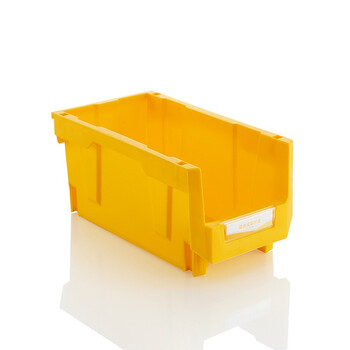 访客 FK 加厚零件盒塑料斜口组合式货架背挂零件盒工具物料分类盒5个装黄色