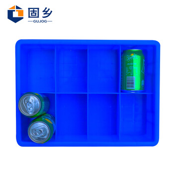 固乡收纳盒 分格盒 仓储库房分类盒 电子元器盒4格6格8格10格塑料筐零件盒 五金工具箱 小8格370X275X85MM