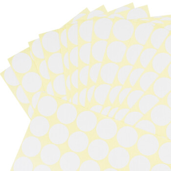 海斯迪克 gnjz-1322 彩色不干胶圆点标签贴纸 分类记号贴 25mm白色（600贴）