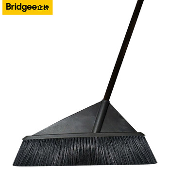 企桥 加大特厚硬毛扫把户外环卫笤帚加大单个塑料仓库车间大扫帚黑色扫把5把起订