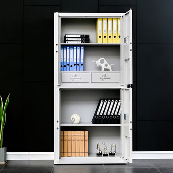 欧思泰 电子保密柜铁皮柜档案柜钢制密码锁文件柜办公柜白色双节国保锁保密柜   通双节白色国保指纹